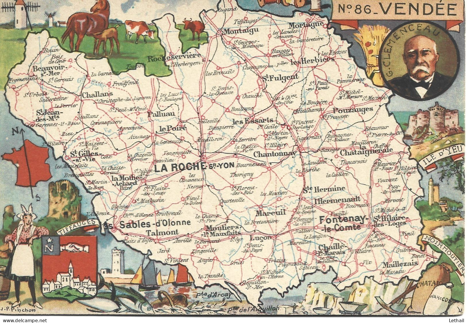 Ref ( 19117  )   Vendée - Carte Geografiche