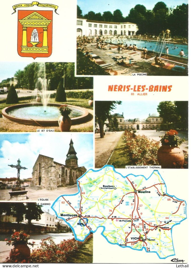 Ref ( 19121  )   Neris Les Bains - Carte Geografiche