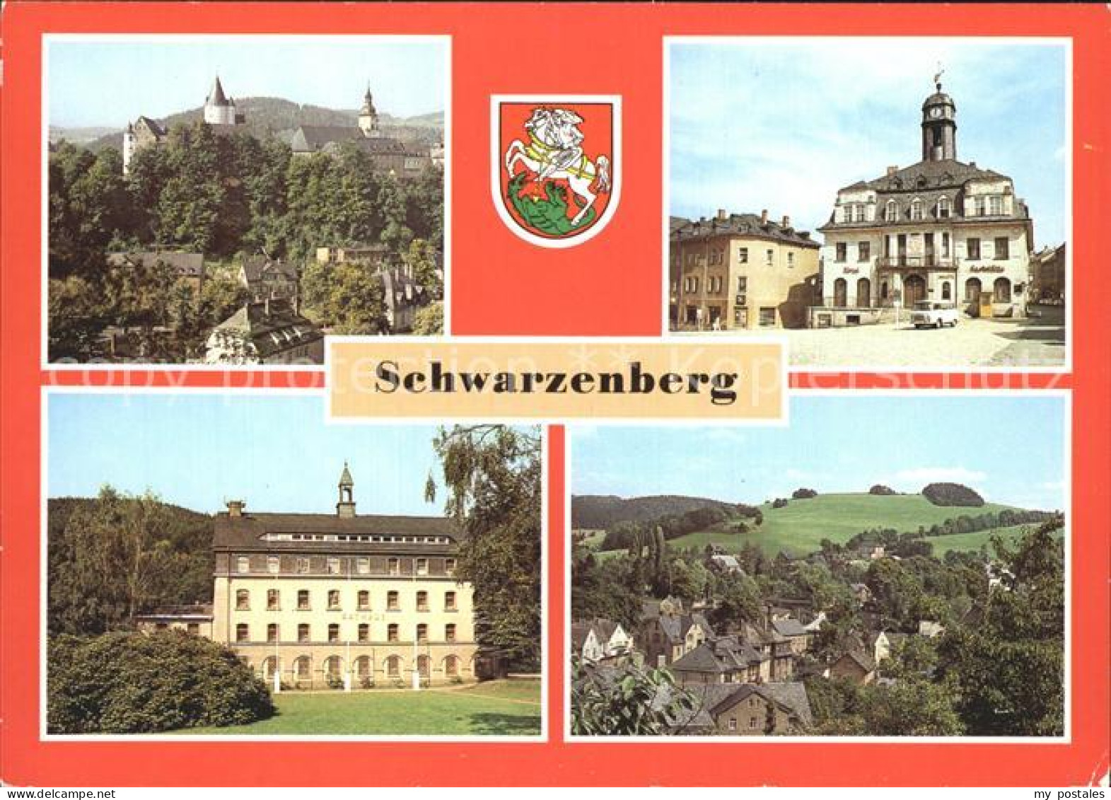 72375635 Schwarzenberg Erzgebirge Rathaus Haus Der Einheit Schloss Und Kirche Sc - Schwarzenberg (Erzgeb.)