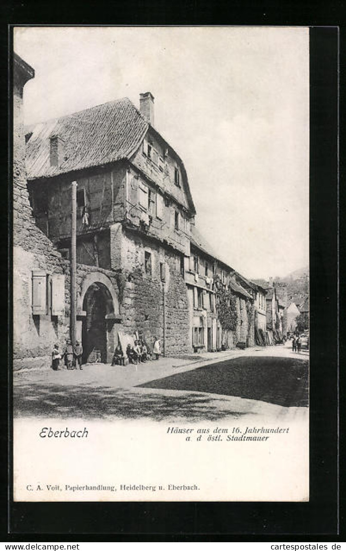 AK Eberbach, Häuser Aus Dem 16. Jh. An Der Stadtmauer  - Eberbach