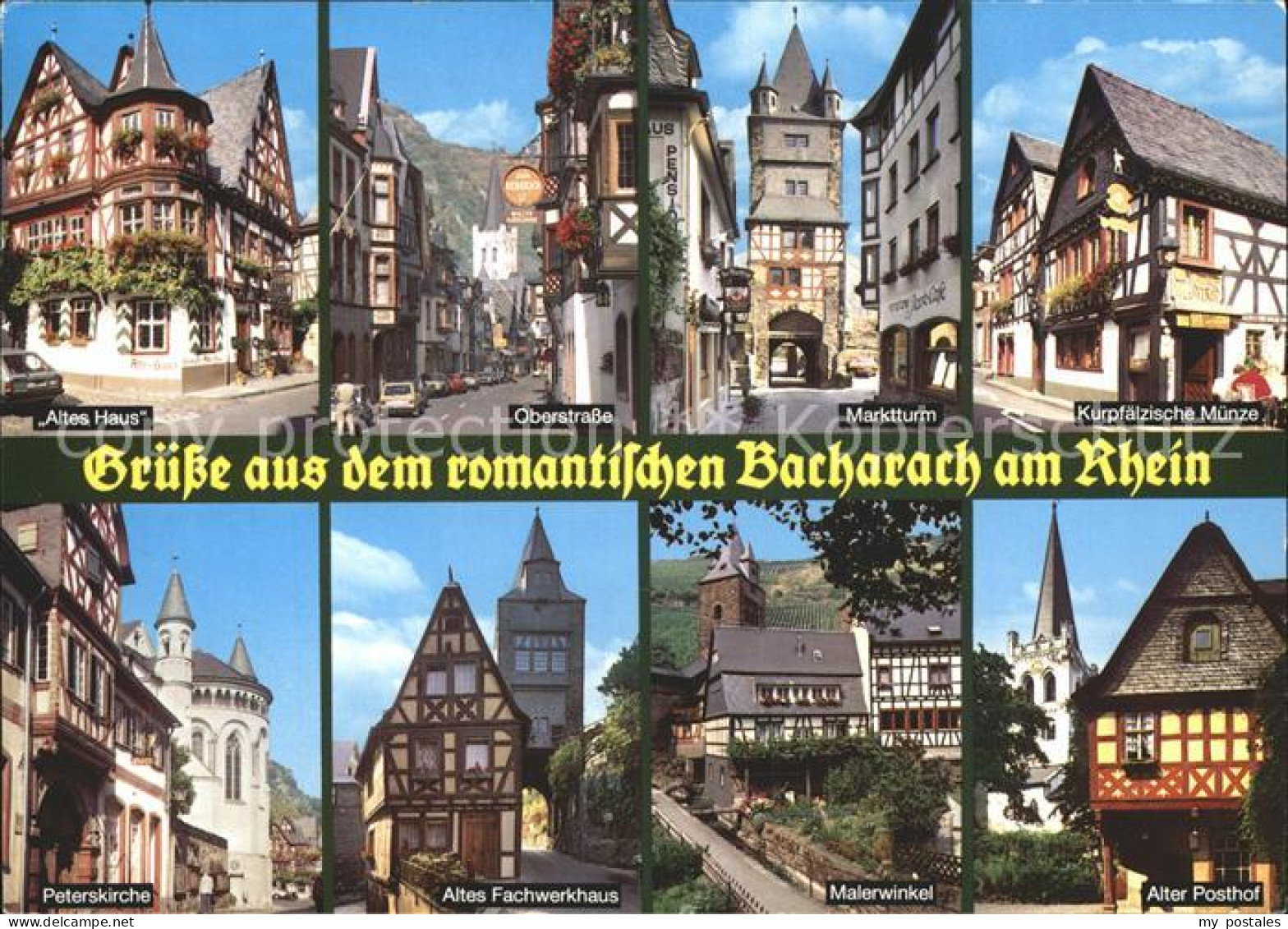72375265 Bacharach Rhein Altes Haus Oberstrasse Marktturm Kurpfaelzische Muenze  - Bacharach