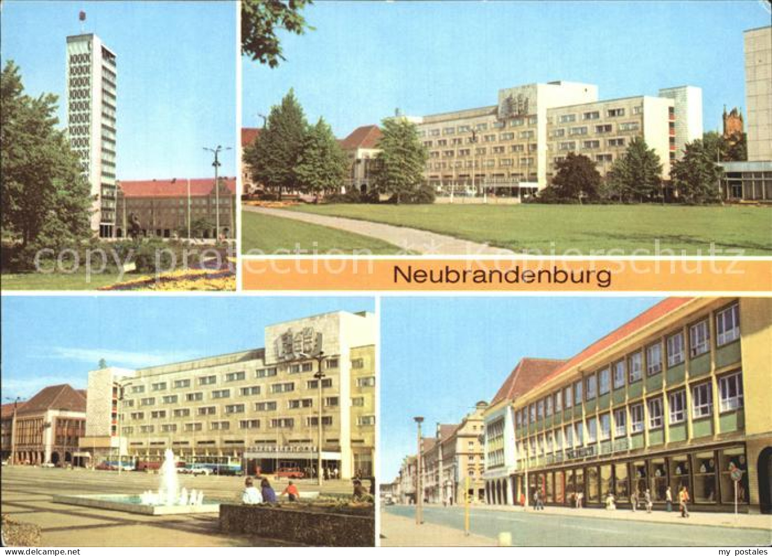 72375096 Neubrandenburg Hochhaus Hotel Vier Tore Thaelmann Str Centrum Warenhaus - Neubrandenburg