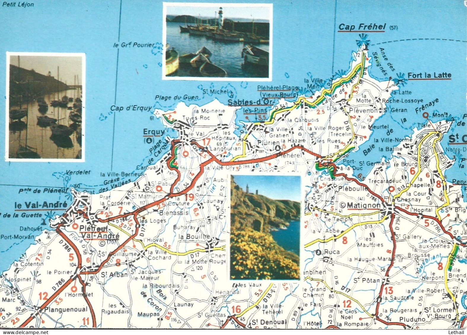 Ref ( 19127  )   La Cote D Emeraude - Carte Geografiche