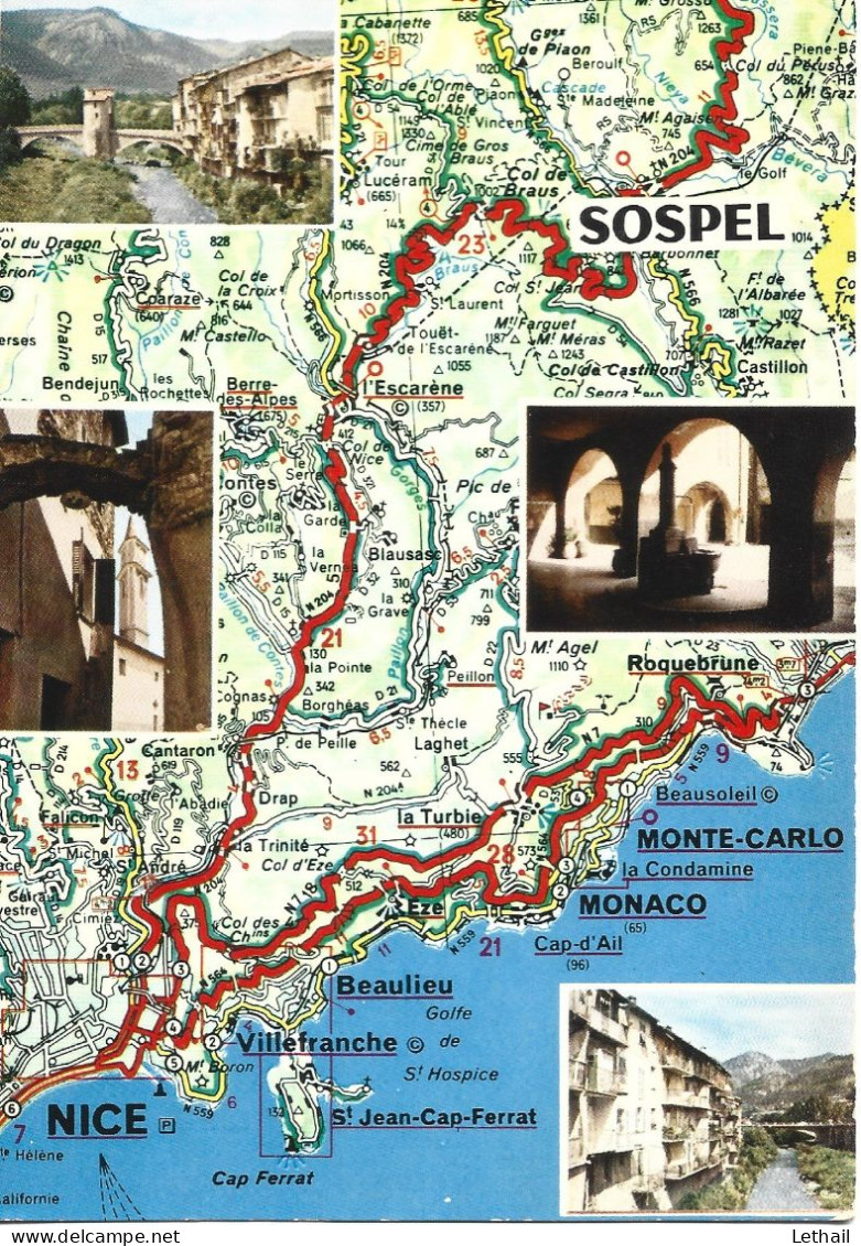 Ref ( 19129  )   Sospel 06 - Carte Geografiche