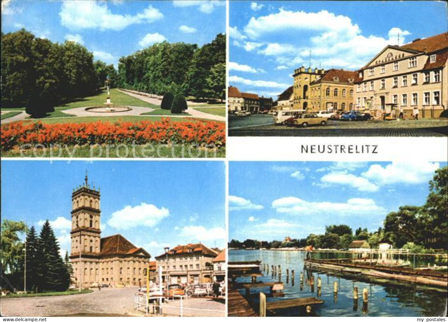 72373491 Neustrelitz Stadtpark Rathaus Marktplatz Stadtkirche Neustrelitz - Neustrelitz