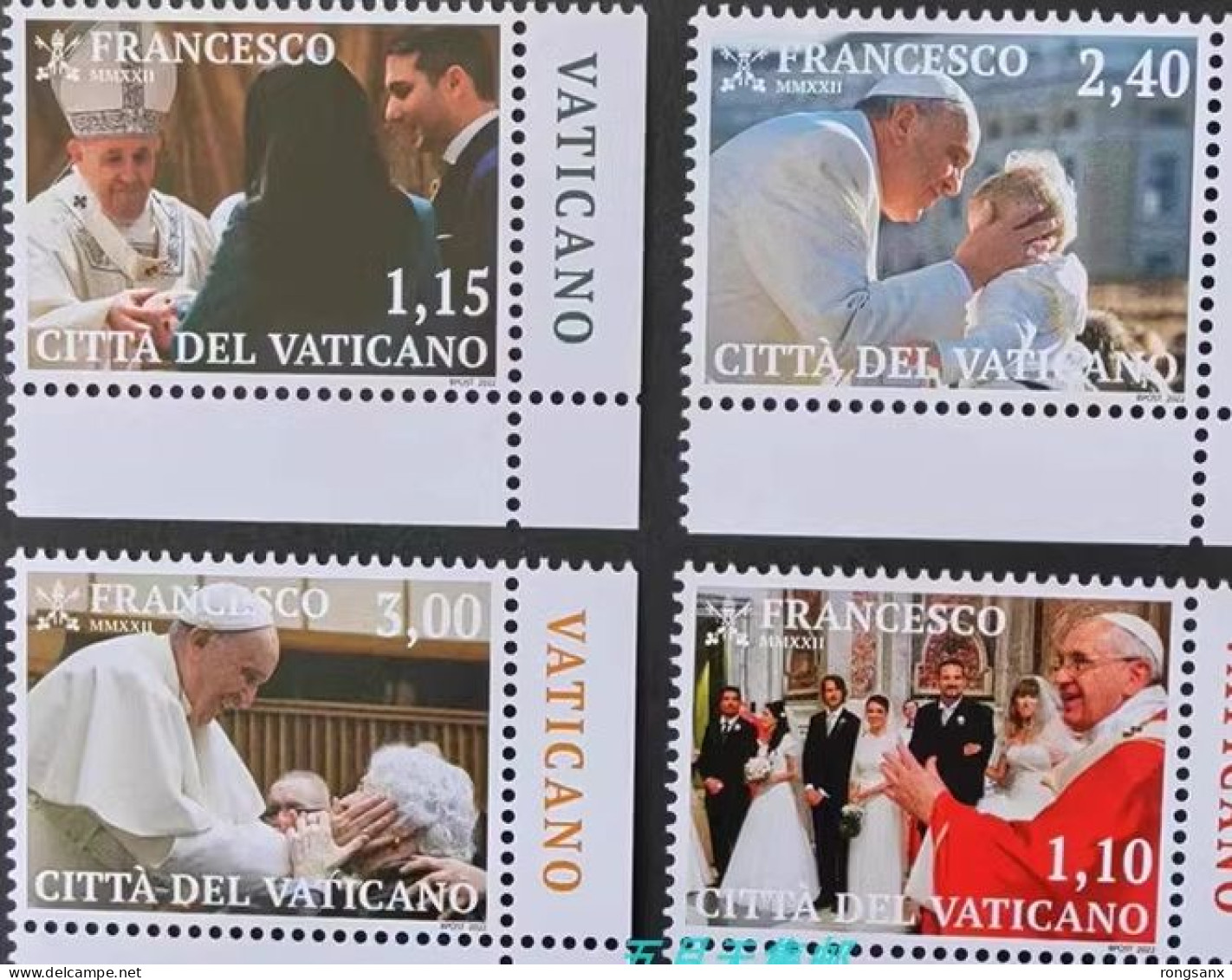 2022 VATICAN  Pope Francis STAMP  4v - Ongebruikt