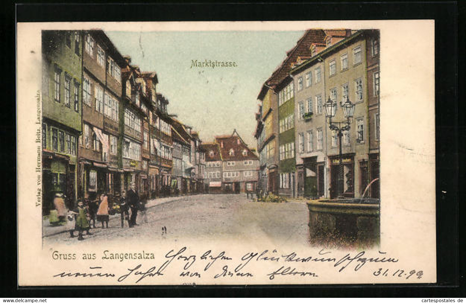 AK Langensalza, Passanten In Der Marktstrasse  - Bad Langensalza