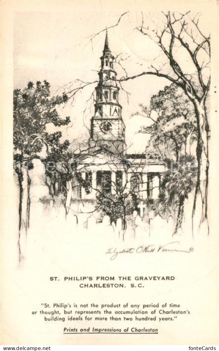 43193249 Charleston_South_Carolina St Philips From The Graveyard - Altri & Non Classificati