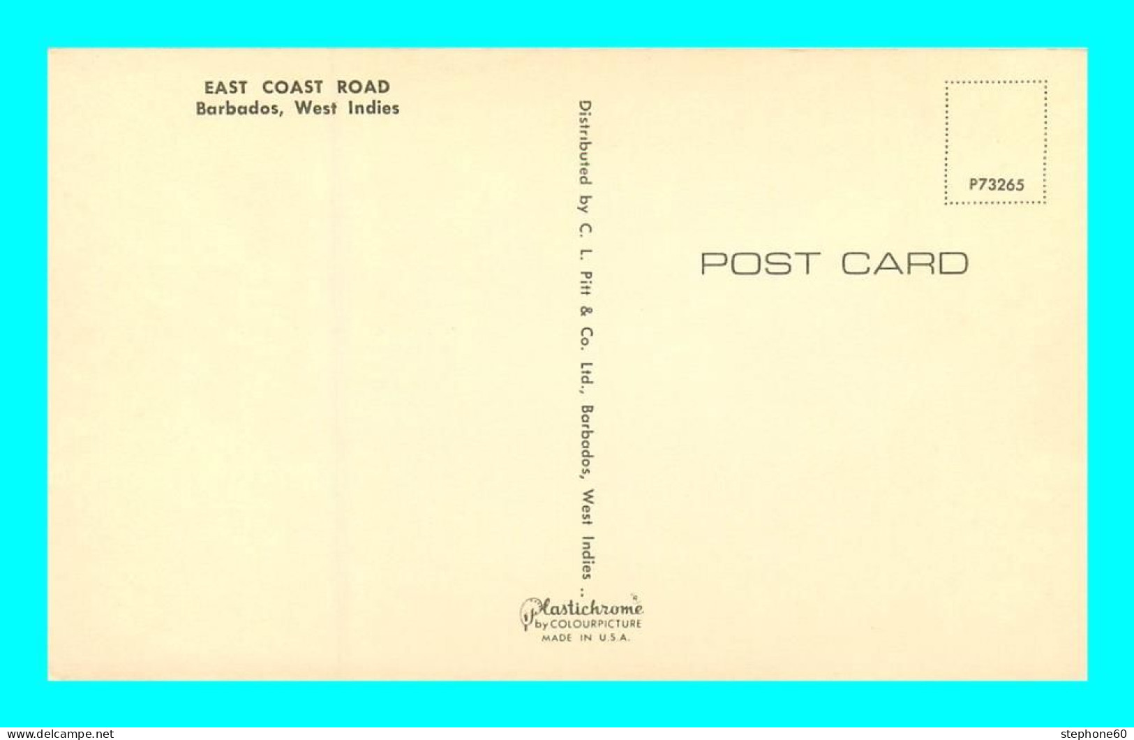 A902 / 339  East Coast Road BARBADOS West Indies ( Voiture ) - Barbades