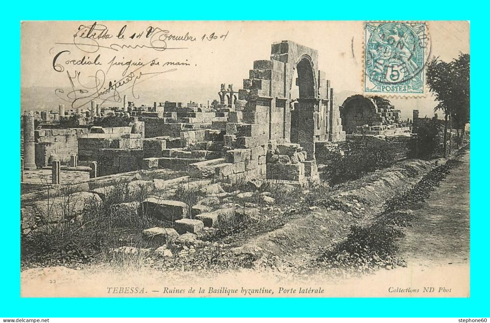 A904 / 543 Algérie TEBESSA Ruines De La Basilique Byzantine Porte Latérale - Tebessa