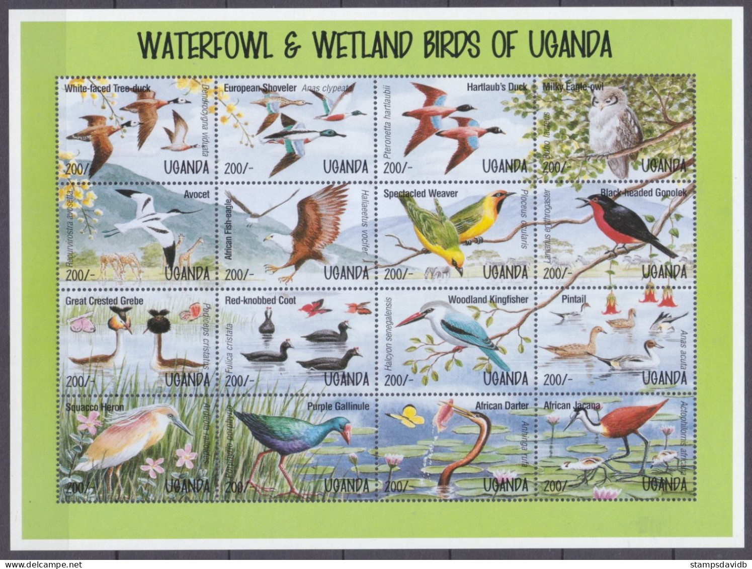 1995 Uganda 1461-1476ZB Birds 17,00 € - Albatrosse & Sturmvögel