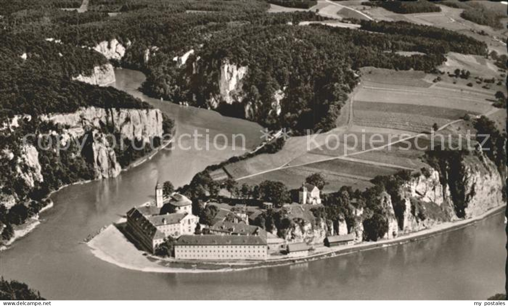 72373404 Weltenburg Kelheim Fliegeraufnahme Klosterschenke Weltenburg - Kelheim