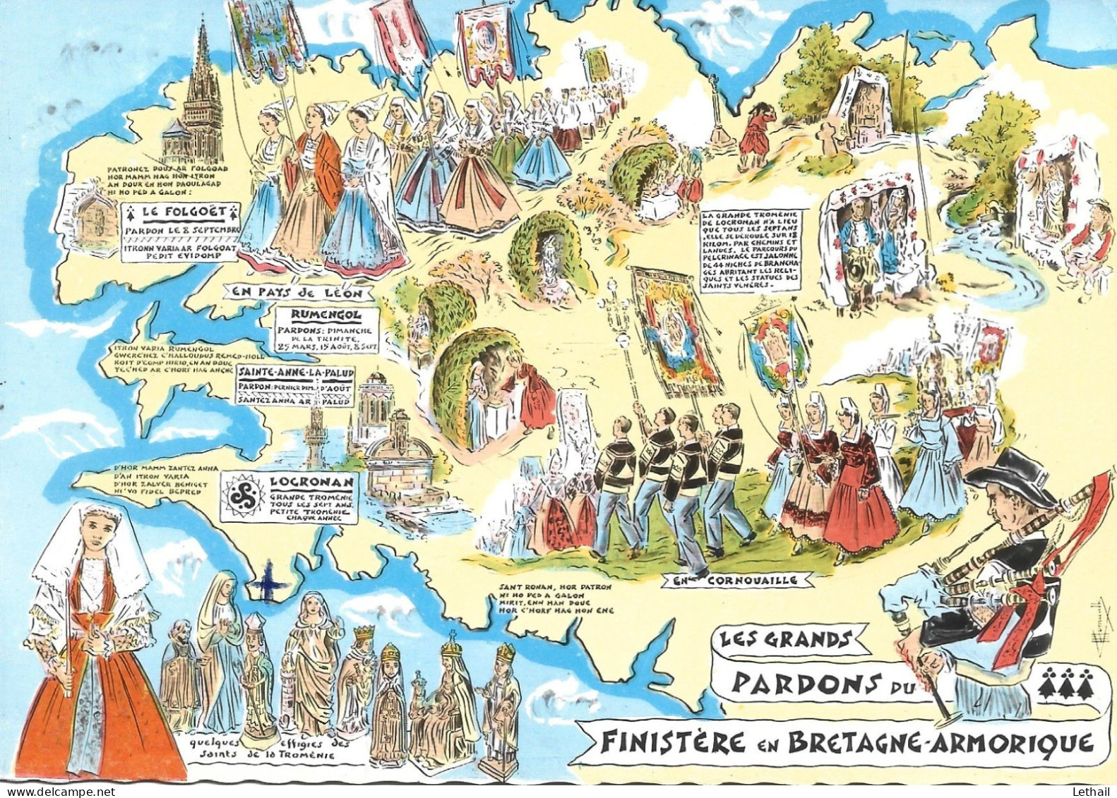 Ref ( 19151  )   Bretagne - Carte Geografiche