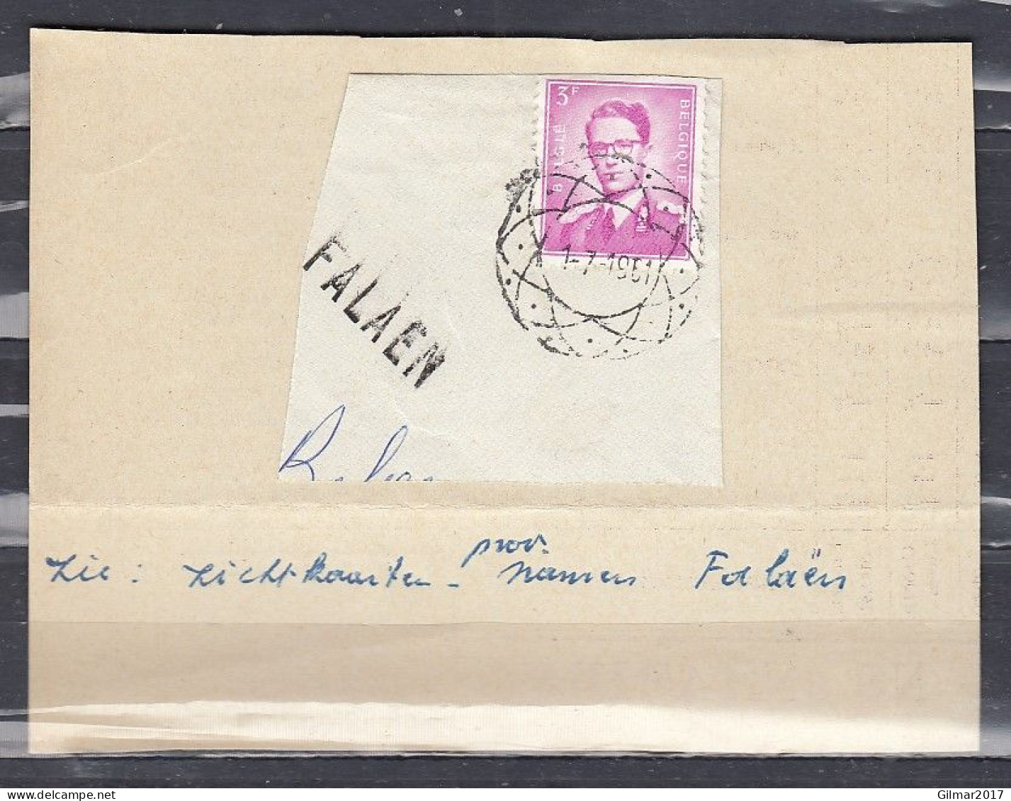 Fragment Met Langstempel Falaen - Linear Postmarks