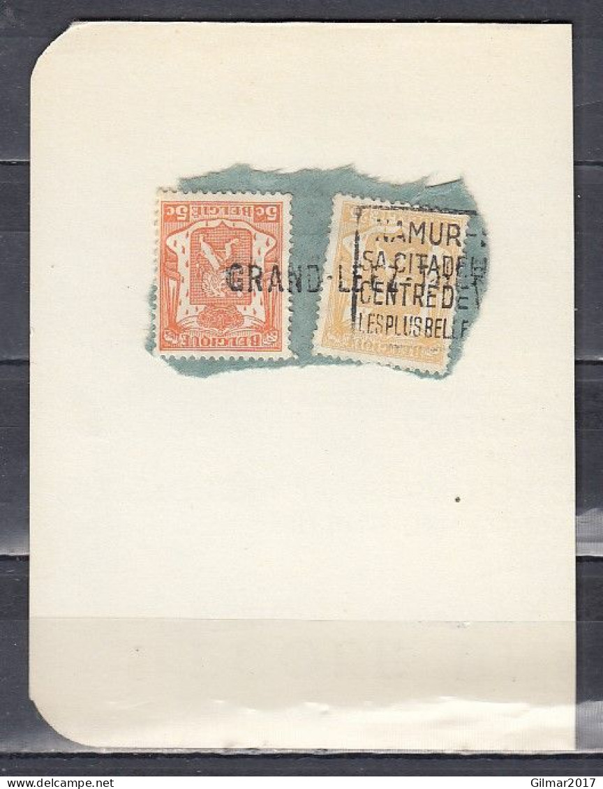 Fragment Met Langstempel Grand-Leez - Linear Postmarks