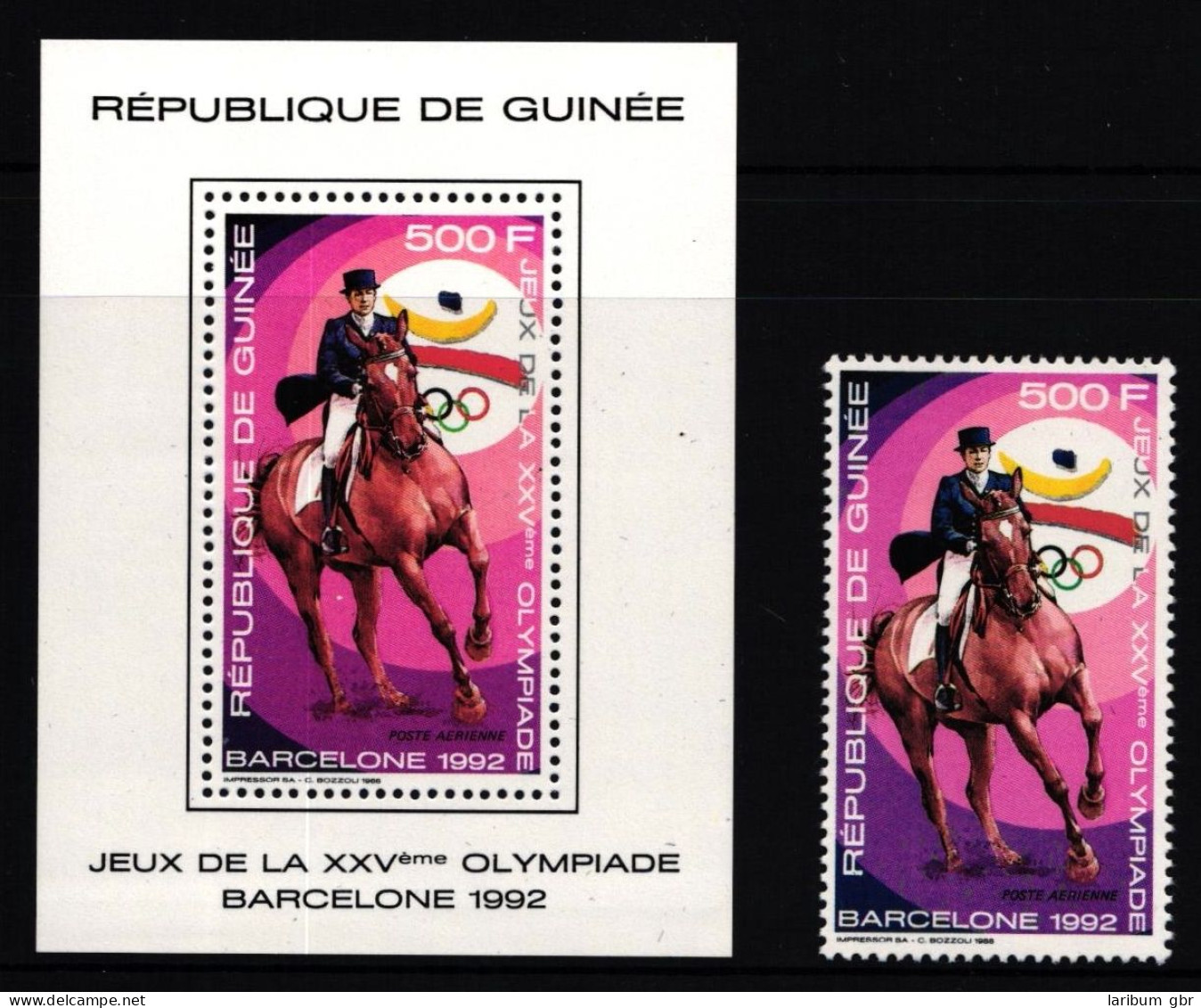Guinea 1261 Und Block 339 Postfrisch Pferde #II720 - Guinea (1958-...)