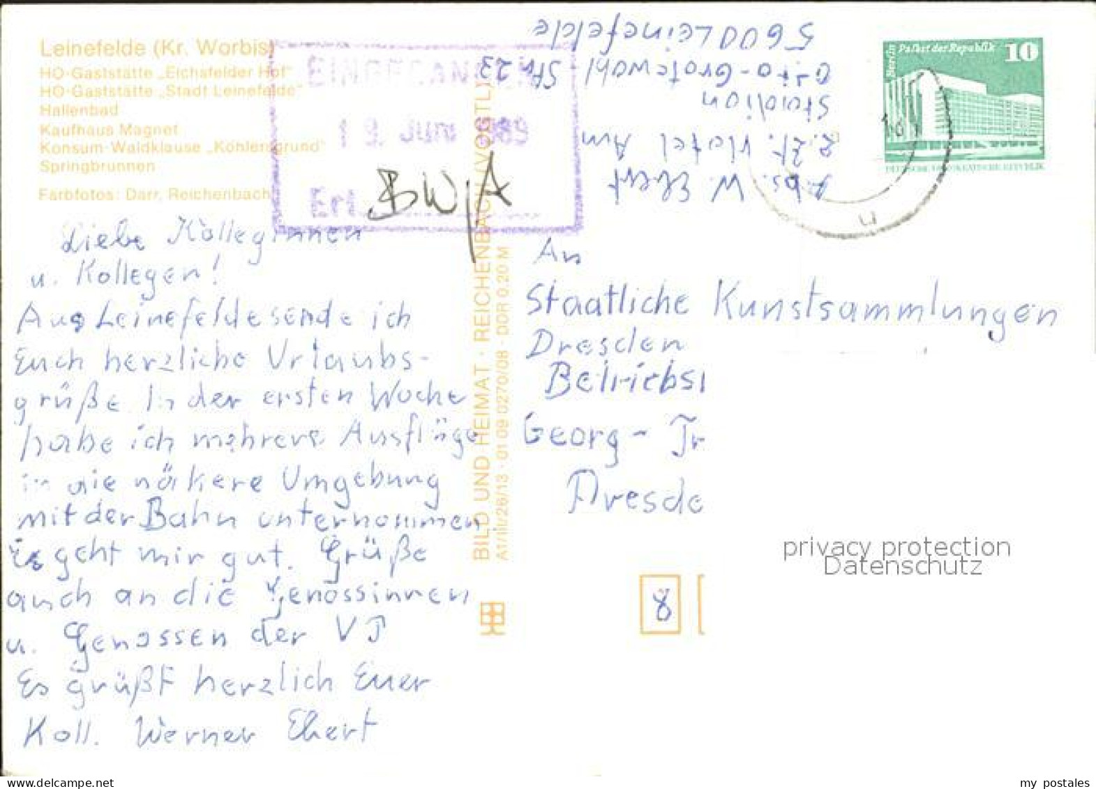 72372561 Leinefelde HO-Gaststaette Stadt Leinefelde Hallenbad Kaufhaus Magnet Le - Worbis