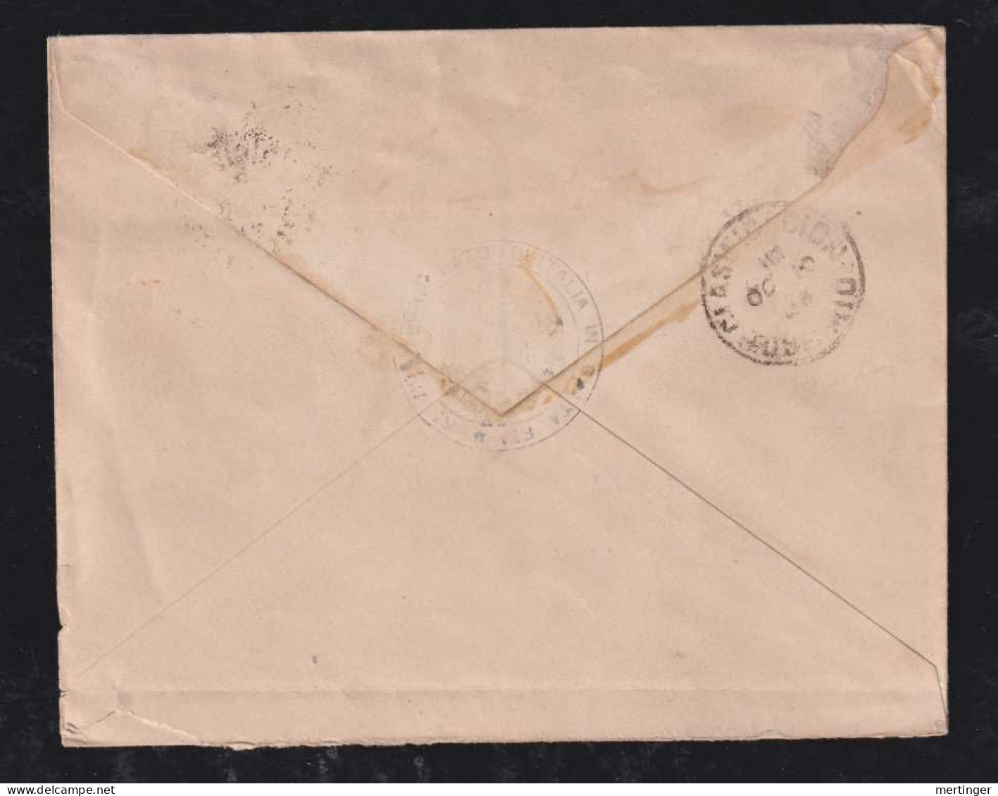 Argentina 1894 Uprated Stationery Envelope SANTA FE X ROSARIO Italy Consulate - Cartas & Documentos