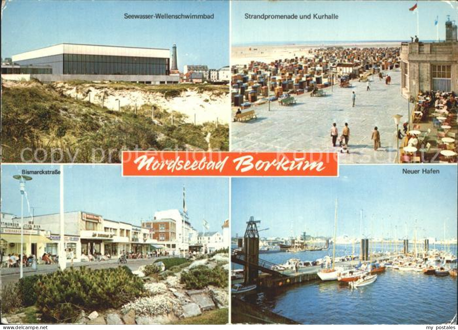 72372343 Borkum Nordseebad Seewasser Wellenschwimmbad Strandpromenade Kurhalle H - Borkum