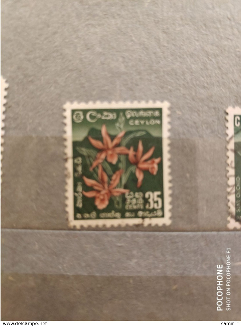 Ceylon Flowers Orhids (F82) - Used Stamps