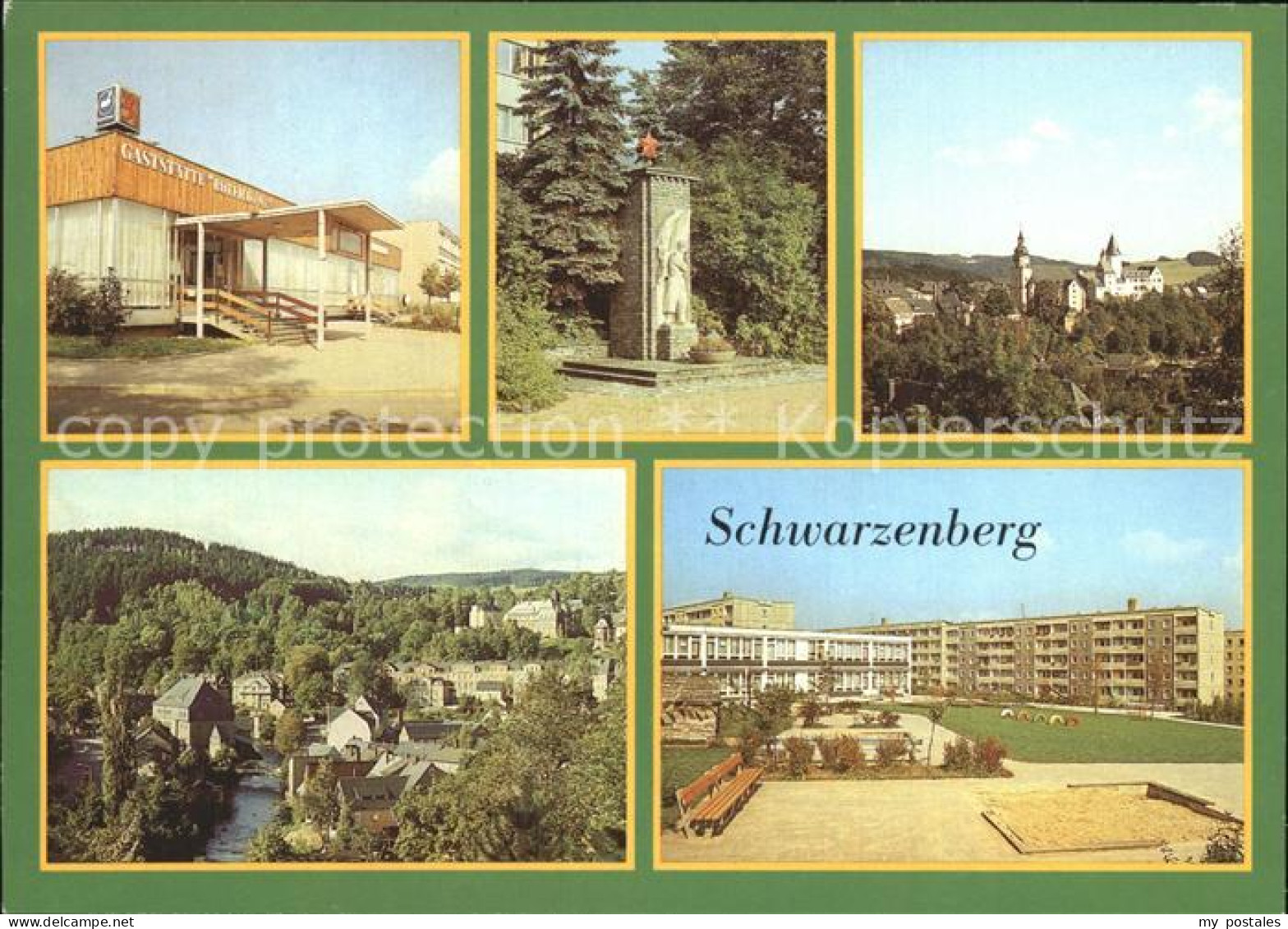 72372241 Schwarzenberg Erzgebirge Gaststaette Roter Loewe Sowjetisches Ehrenmal  - Schwarzenberg (Erzgeb.)