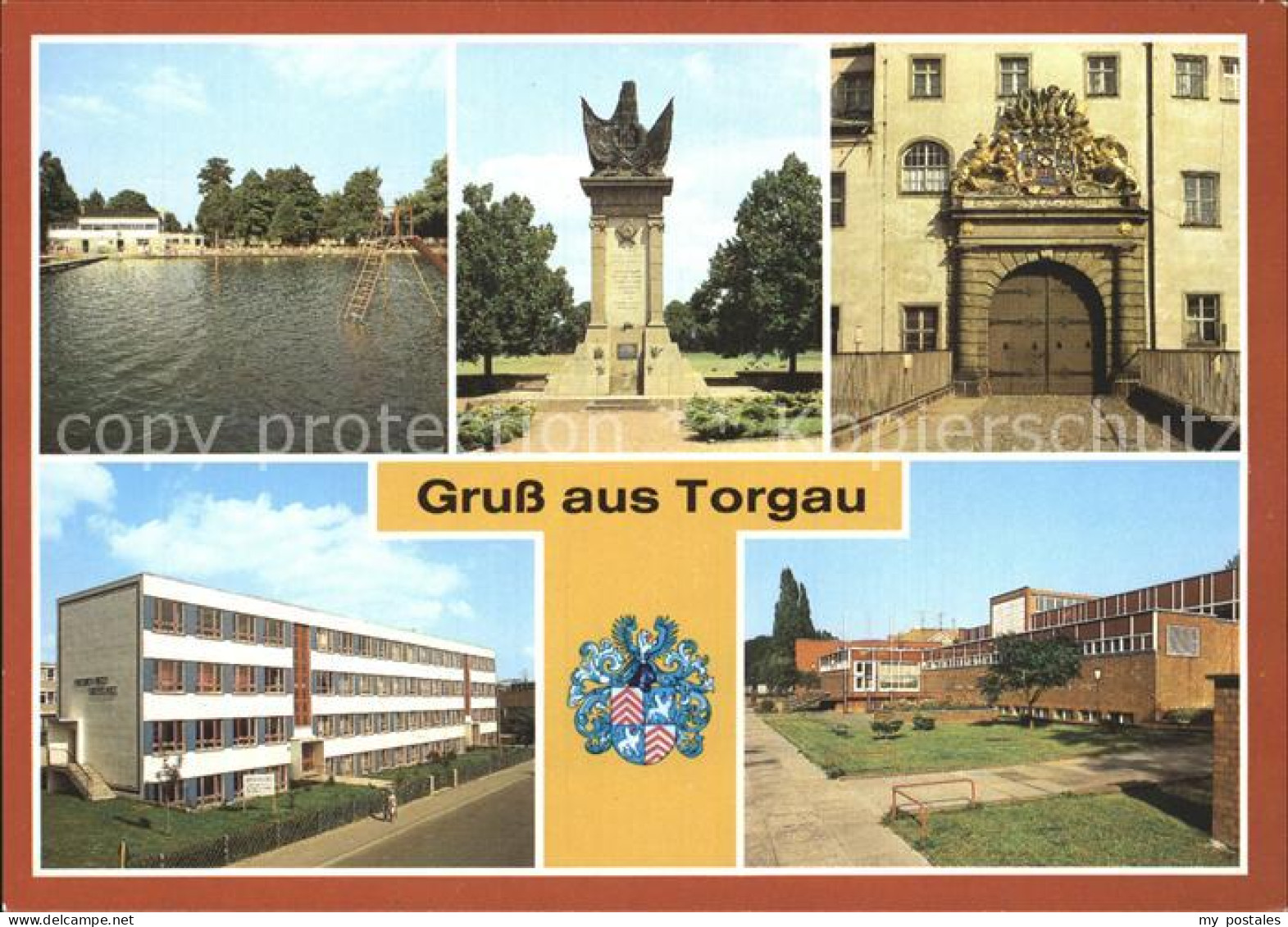 72372173 Torgau Strandbad Denkmal Der Begegnung Schloss Hartenfels Friedrich Wol - Torgau