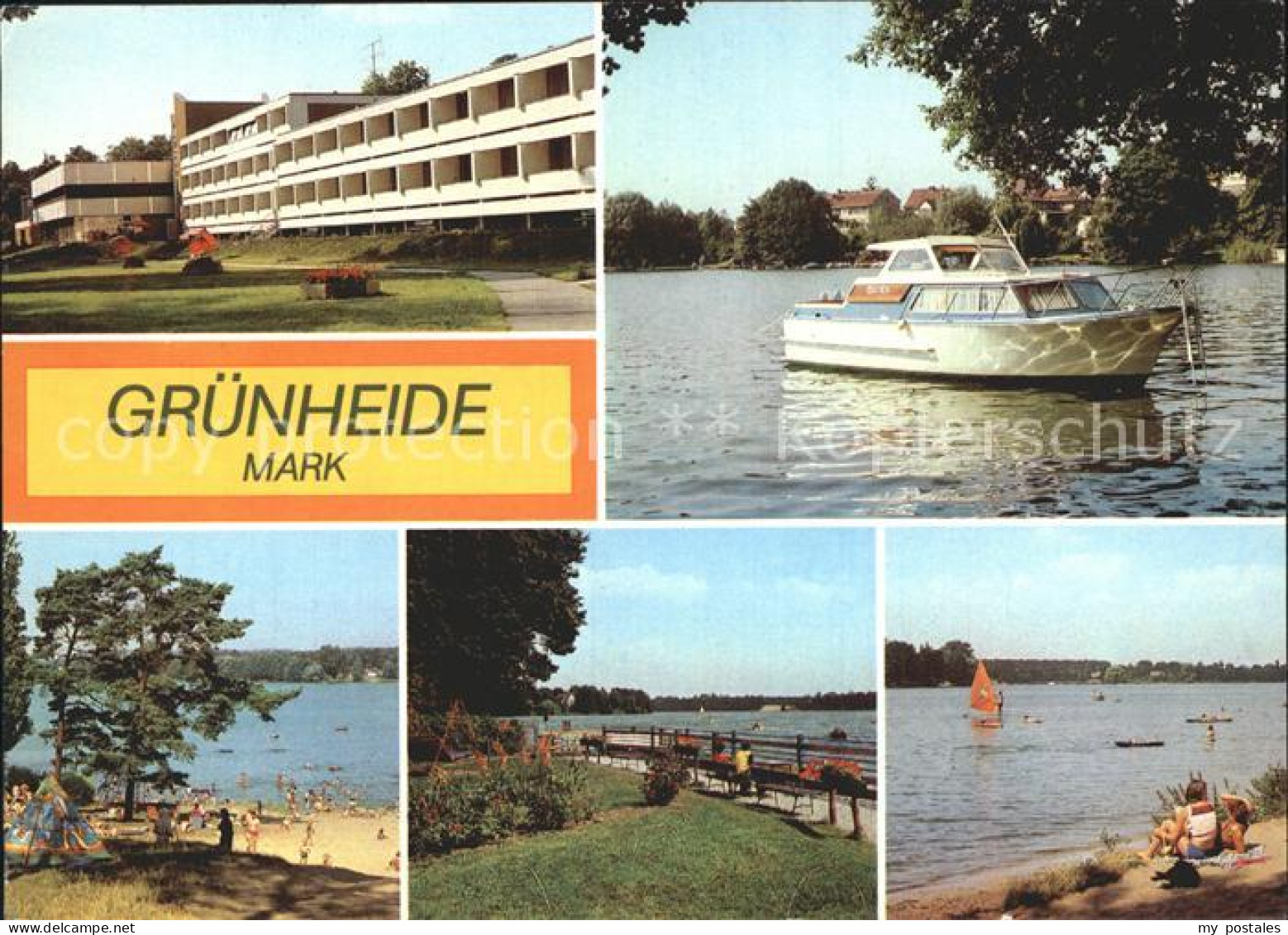 72372165 Gruenheide Mark Erholungsheim Am Werlsee Motorboot Peetzsee Strandparti - Gruenheide