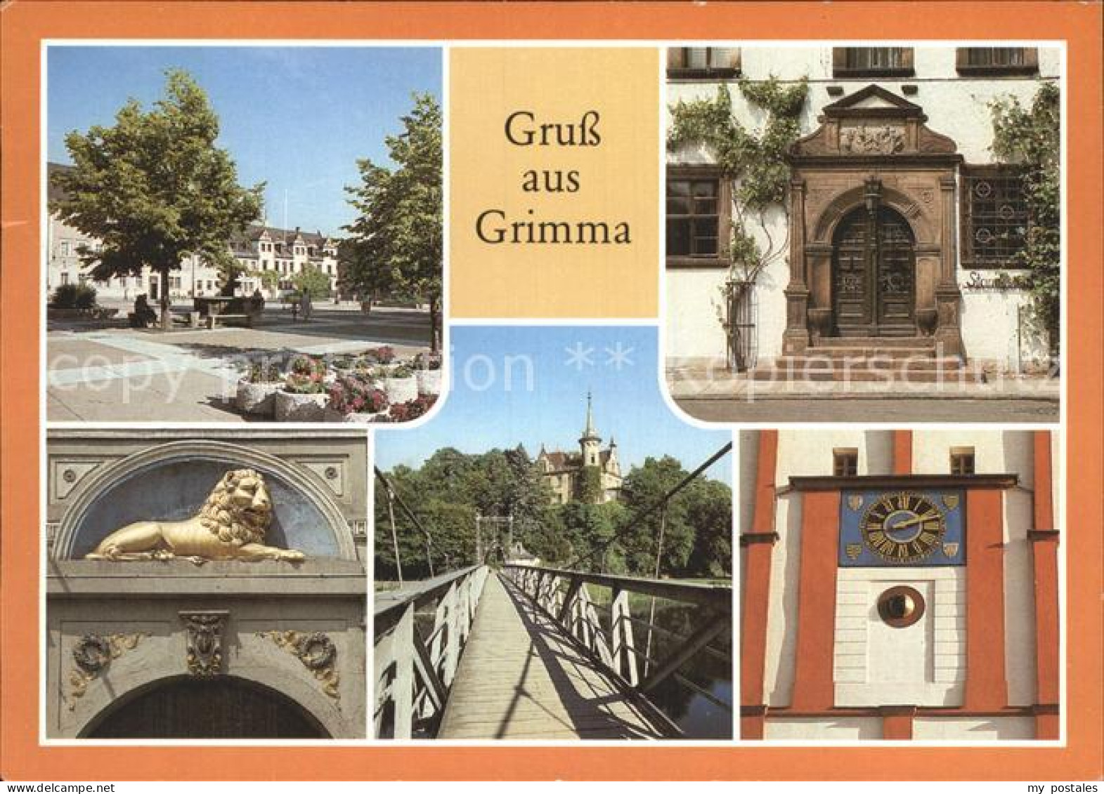 72372149 Grimma Standesamt Portal Am Markt Gattersburg Mit Haengebruecke Uhr Am  - Grimma