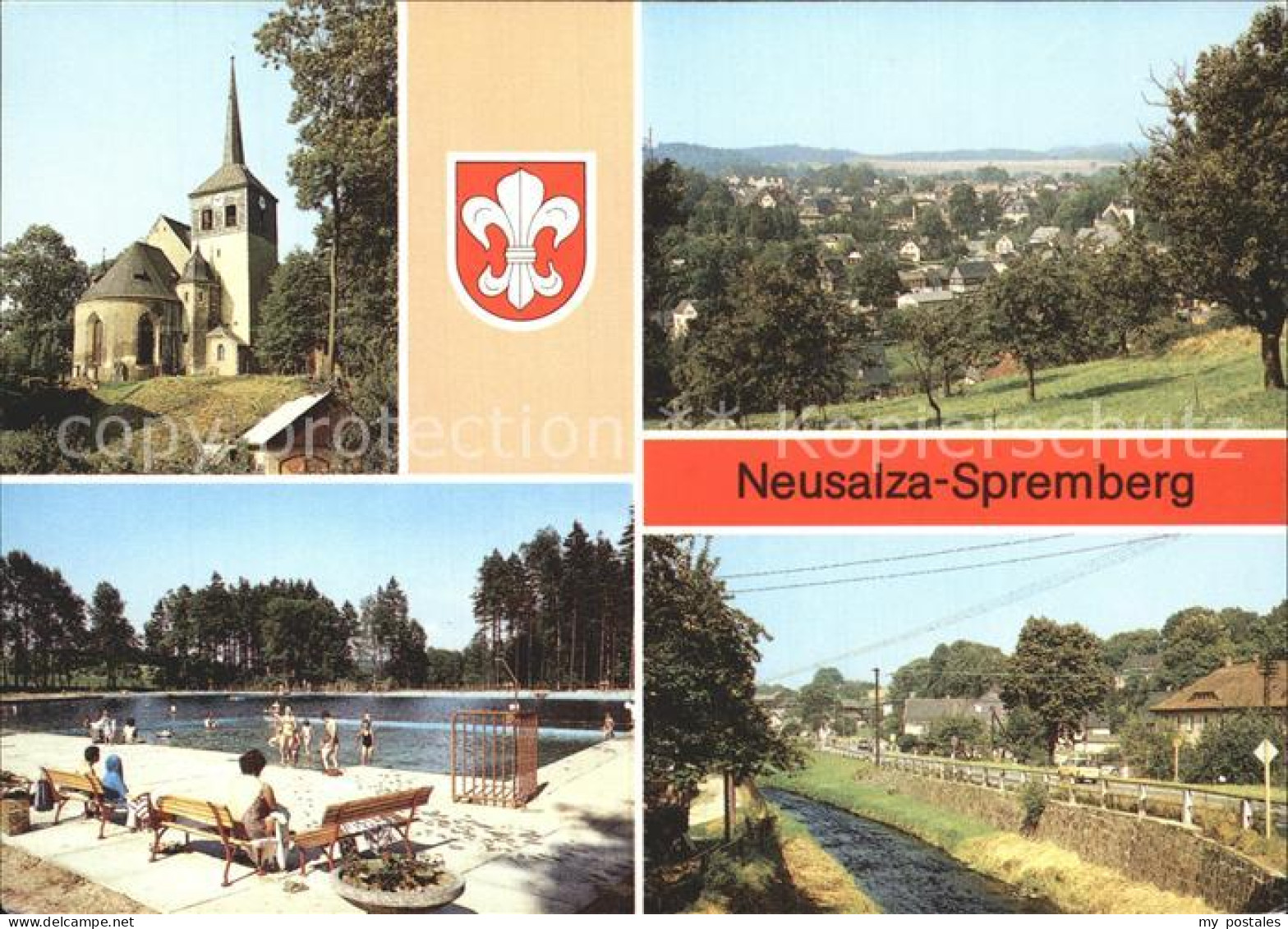 72371485 Neusalza-Spremberg Kirche Teilansicht Freibad An Der Spree Neusalza-Spr - Neusalza-Spremberg