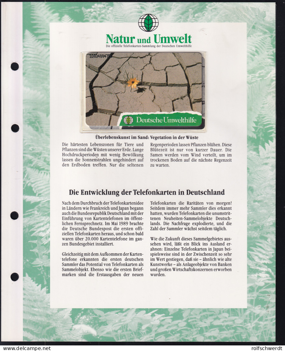 Telefonkarte Deutsche Umwelthilfe Mit Infoblatt: Vegetation In Der Wüste - Non Classés