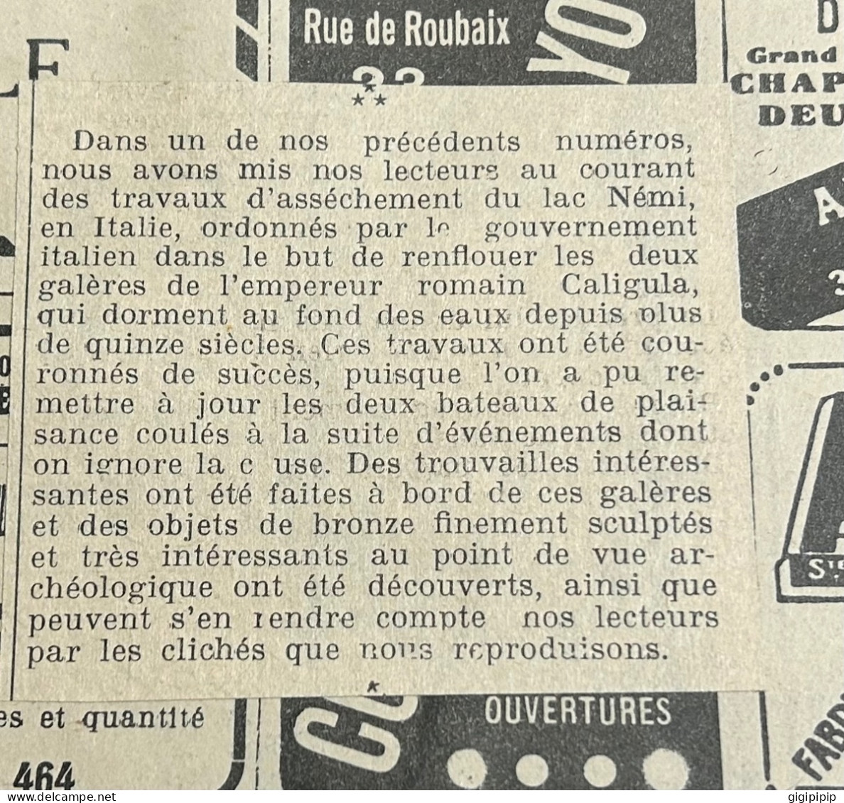 1930 GHI10 PILASTRES DE BRONZE TROUVES DANS LA SECONDE GALÈRE MISE A JOUR DANS LE LAC NEMI - Collections