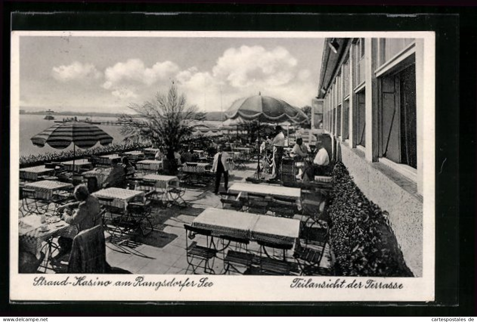 AK Rangsdorf, Gasthaus Strand-Kasino Am Rangsdorfer See, Teilansicht Der Terrasse  - Rangsdorf