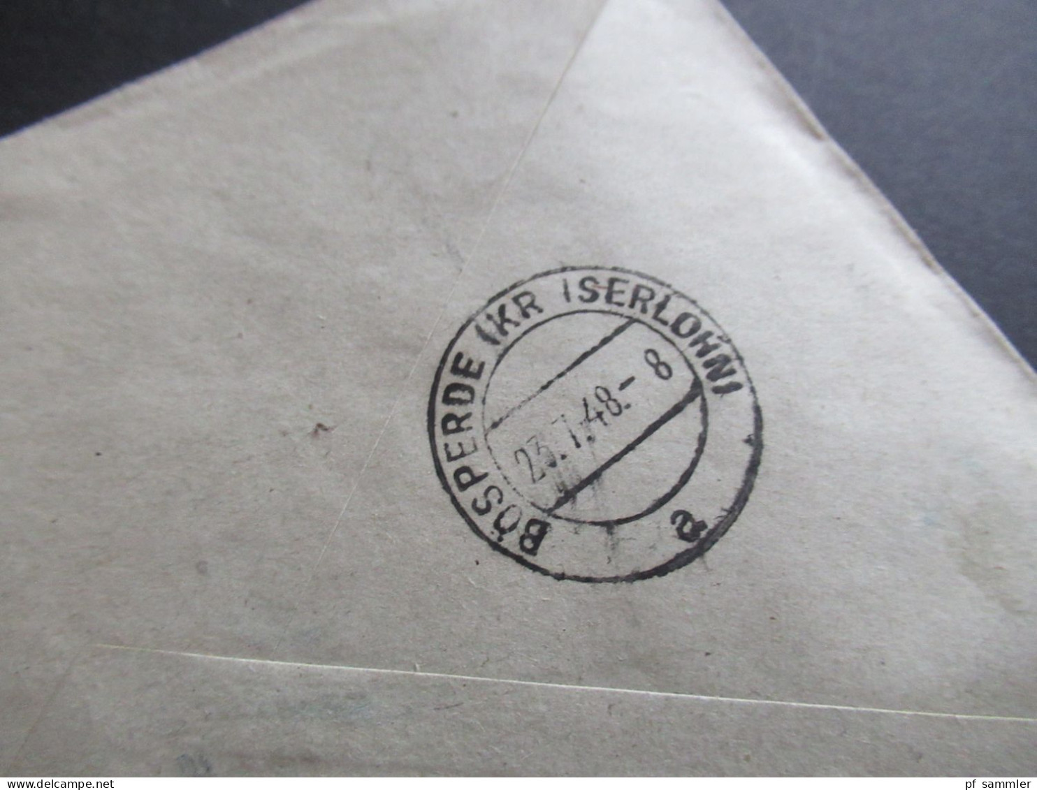 15.7.1948 SBZ MiF Marken Mit Aufdruck Und Kontrollrat Einschreiben Dresden A 19 - Bösperde Westfalen Mit Ank. Stempel - Lettres & Documents