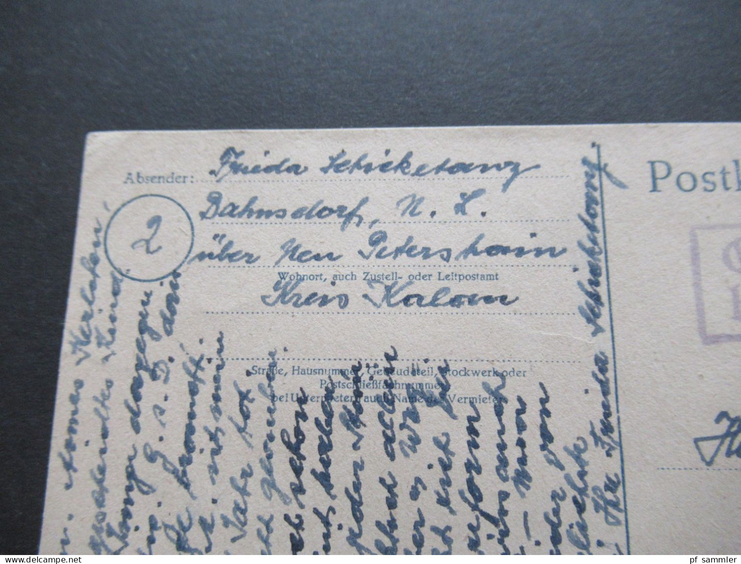 15.7.1948 SBZ / Kontrollrat GA Porto Handschriftlich Und Stempel Gebühr Gezahlt Tagesstempel Senftenberg Geschr. In Bahn - Brieven En Documenten
