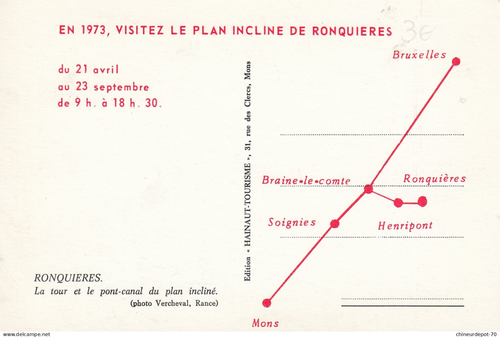 RONQUIERES  LE PLAN INCLINE - Braine-le-Comte