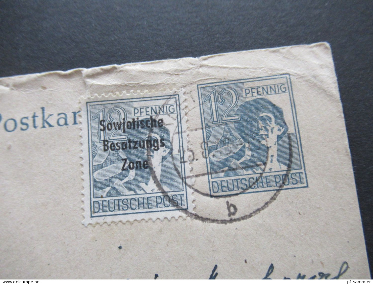 8.1948 SBZ / Kontrollrat GA Mit ZuF SBZ Aufdruck Geschrieben In Bahnsdorf über Neu Petershain Mit Tagesstempel - Covers & Documents