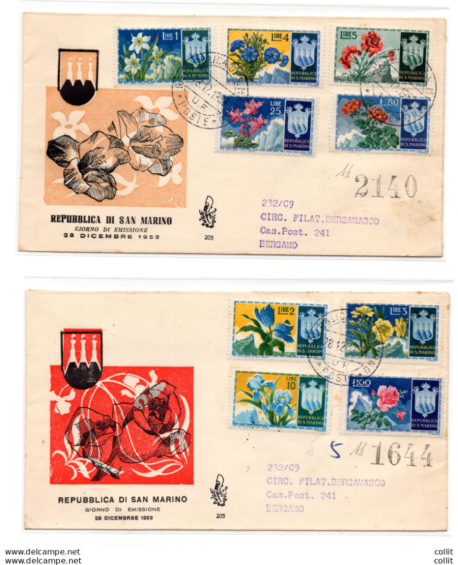 San Marino - Fiori '53 Su FDC Venezia - FDC