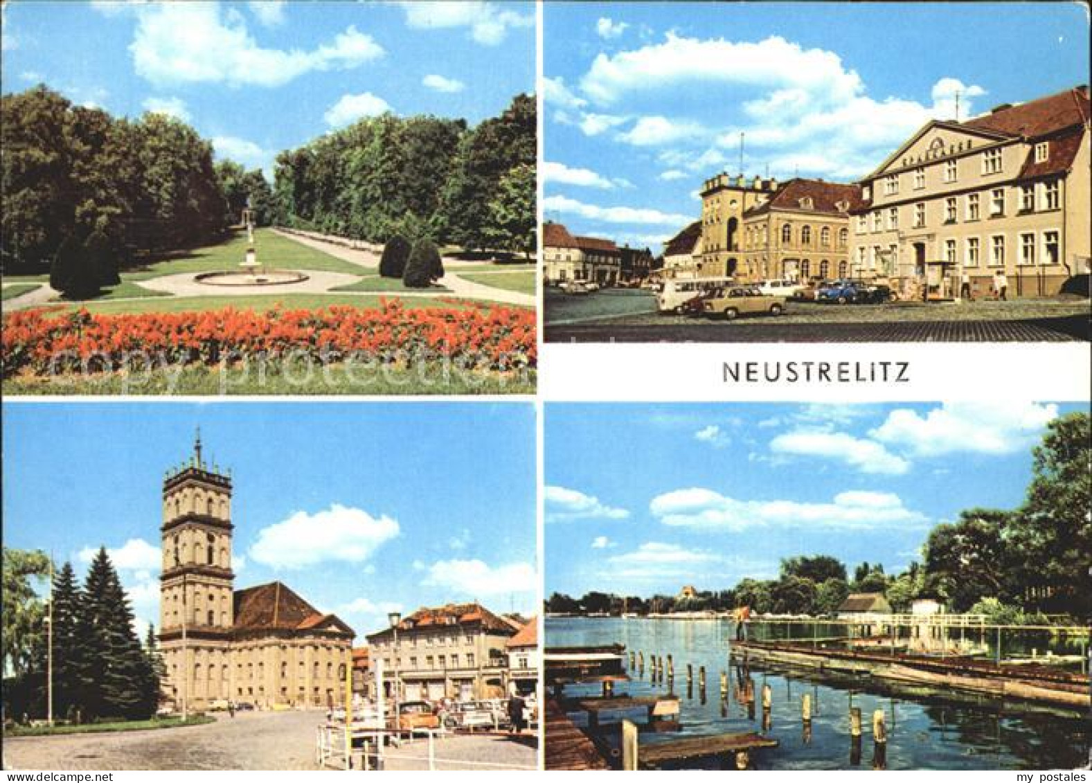 72369162 Neustrelitz Im Stadtpark Rathaus Und Markt Marktplatz Und Stadtkirche N - Neustrelitz