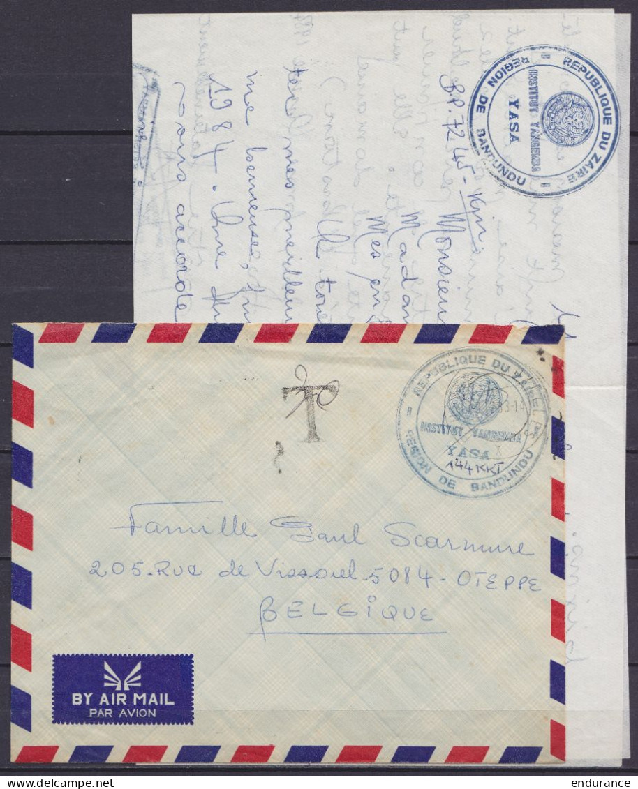 Zaïre - L. Par Avion Datée 30/11/1983 Du Préfet Des Etude De L'Institut Yangemba à YASA (Région De Bandundu) Pour OTEPPE - Used Stamps