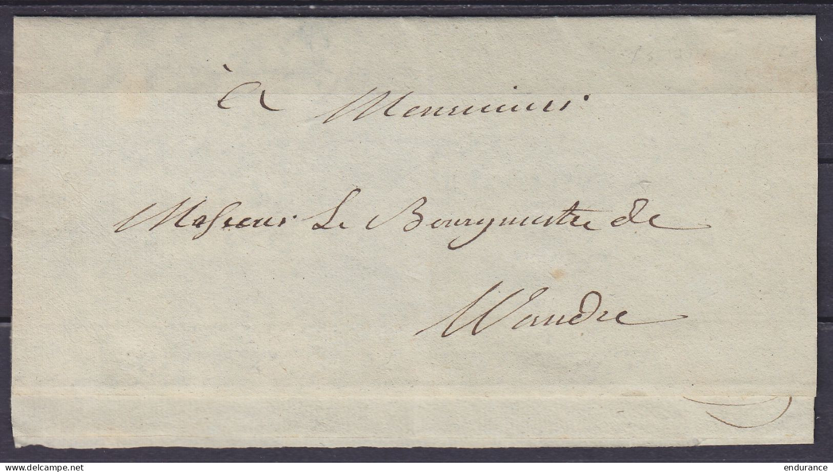 L. Datée 13 Janvier 1827 Du Commissaire De District De LIEGE Pour Bourgmestre De WANDRE - Voir Texte - 1815-1830 (Holländische Periode)