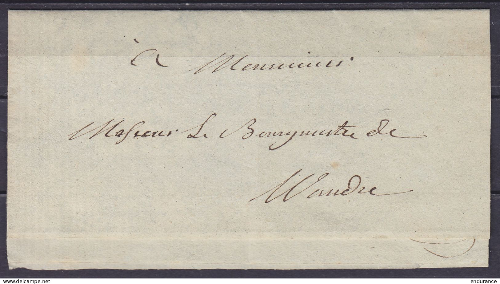 L. Datée 13 Janvier 1827 Du Commissaire De District De LIEGE Pour Bourgmestre De WANDRE - Voir Texte - 1815-1830 (Dutch Period)