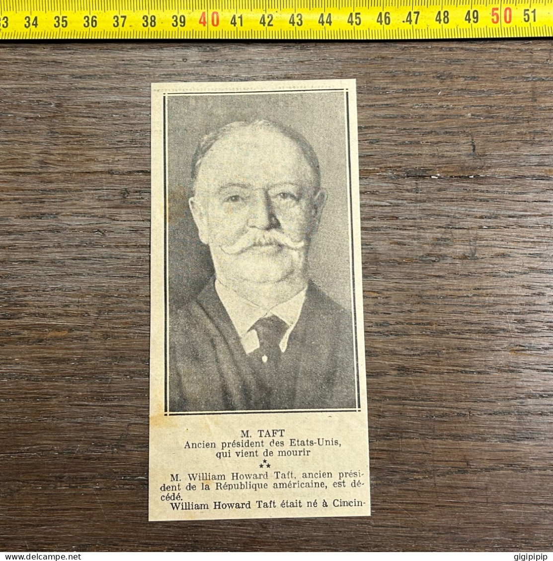 1930 GHI11 Mort De William Howard Taft, Ancien Président De La République Américaine, - Collections