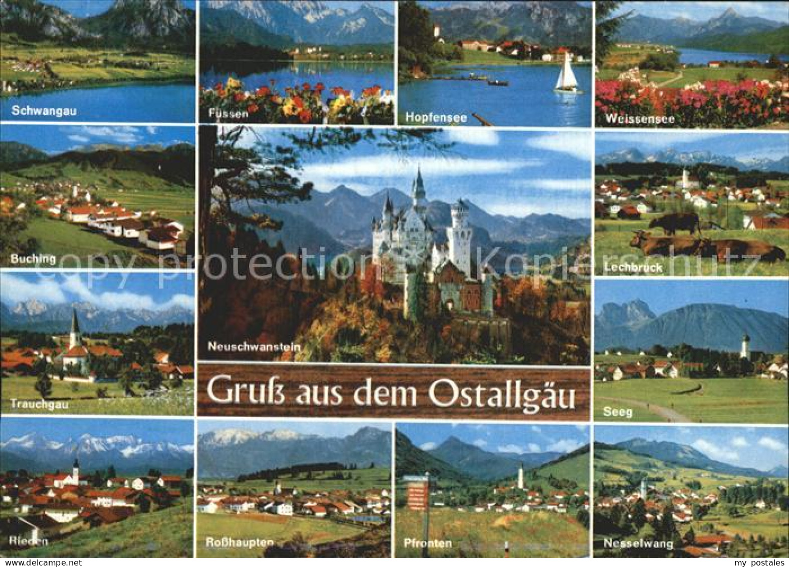 72368882 Allgaeu Region Schwangau Fuessen Hopfensee Weissensee Buching Schloss N - Kempten