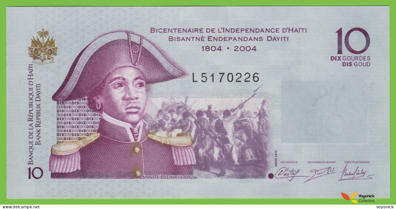 Voyo HAITI 10 Gourdes 2012 P272e B845e L UNC - Haïti