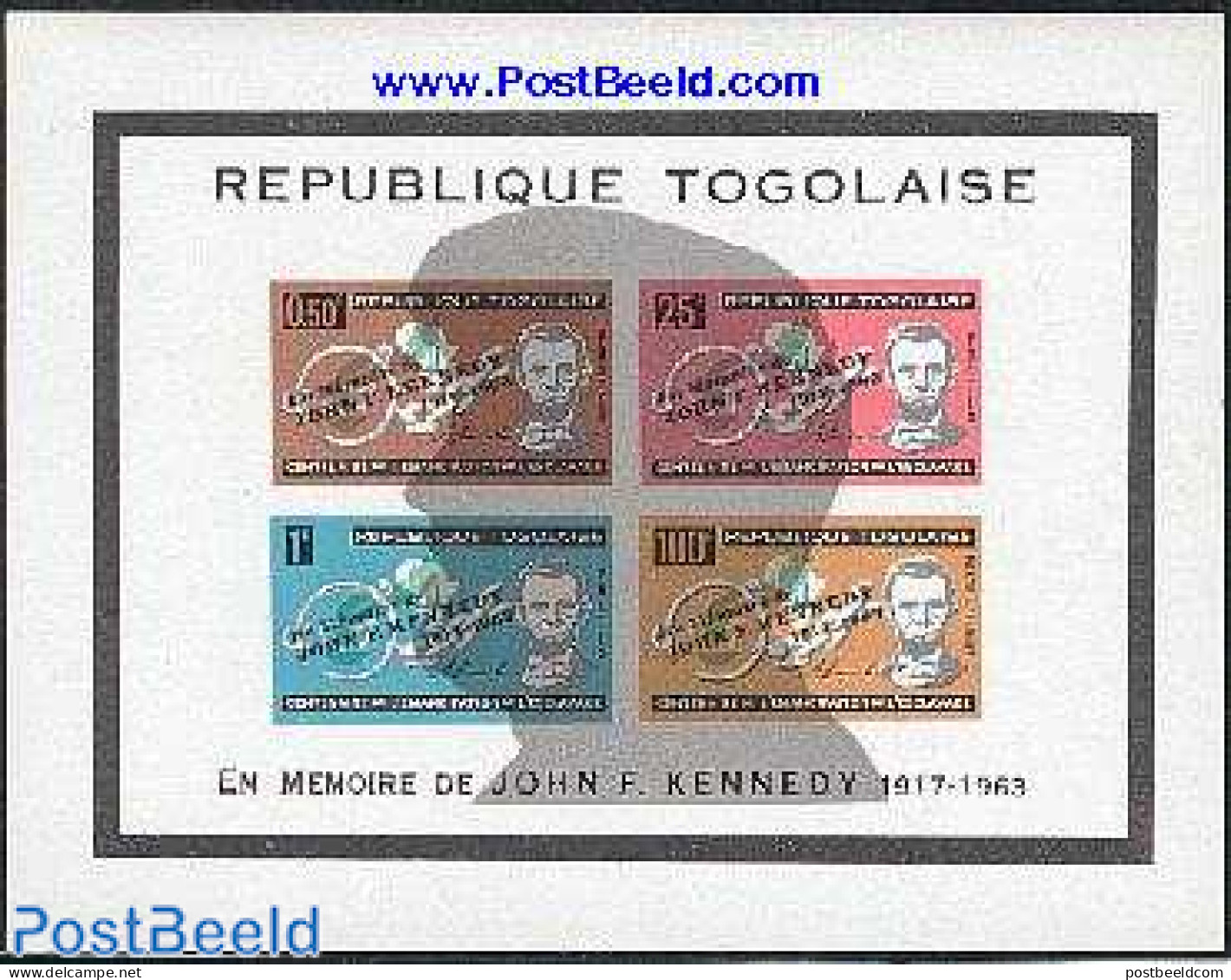 Togo 1964 Death Of Kennedy S/s, Mint NH, History - American Presidents - Togo (1960-...)