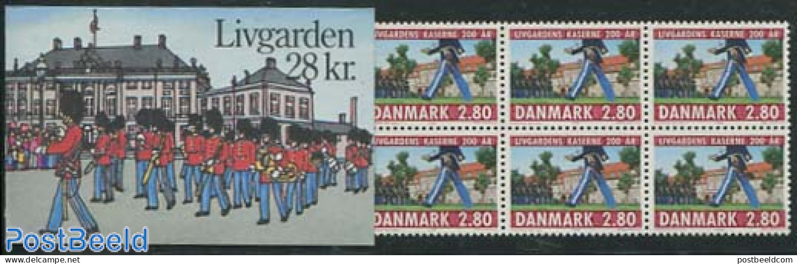 Denmark 1986 Royal Garde Booklet, Mint NH, Various - Stamp Booklets - Uniforms - Unused Stamps