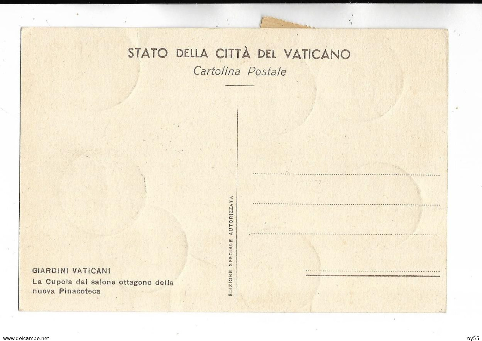 Francobolli Stamps Francobollo Stamp Vaticano Sede Vacante 1939  F D C Su Cartolina First Day Postcard (v.retro) - Briefe U. Dokumente