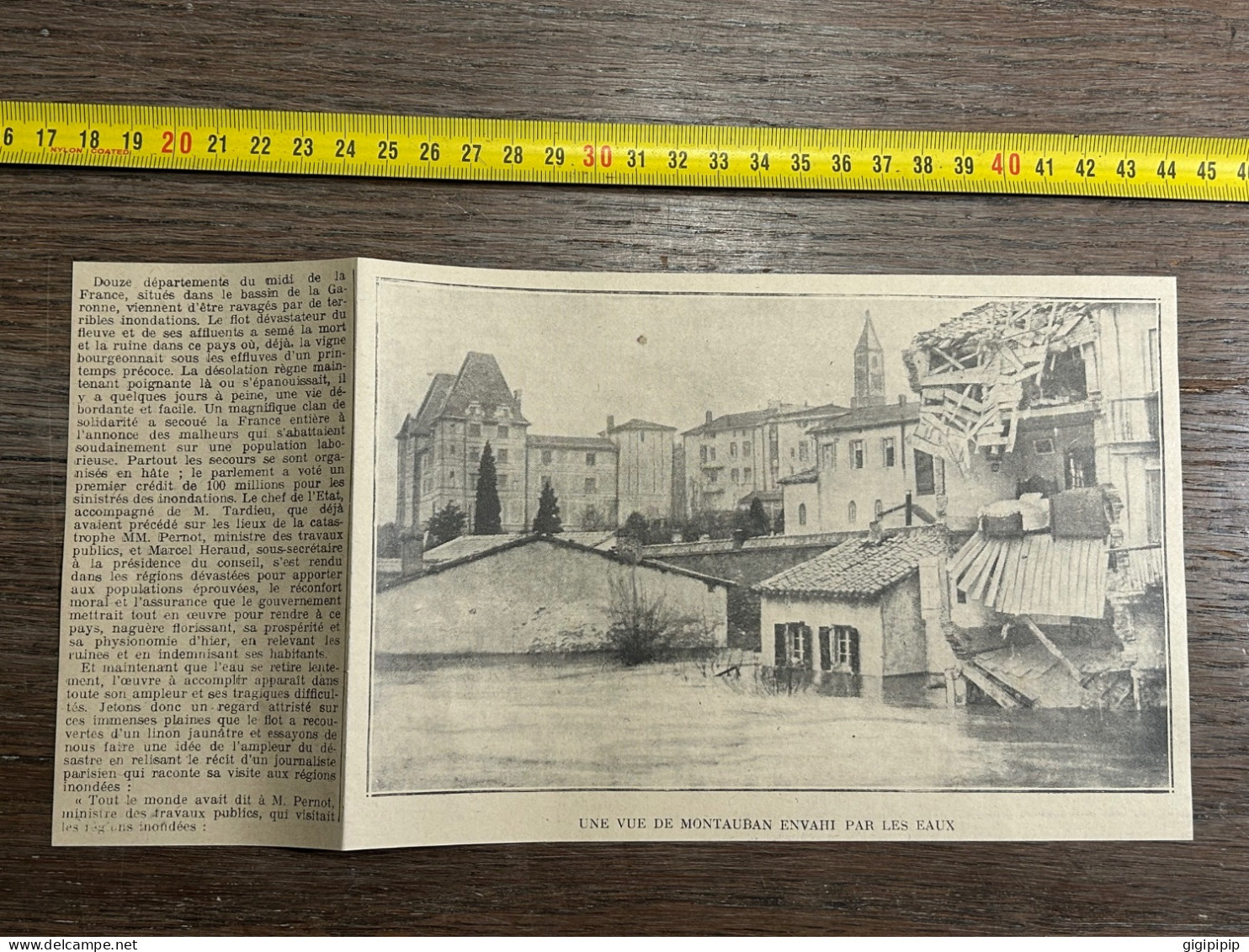 1930 GHI11 VUE DE MONTAUBAN ENVAHI PAR LES EAUX - Collections