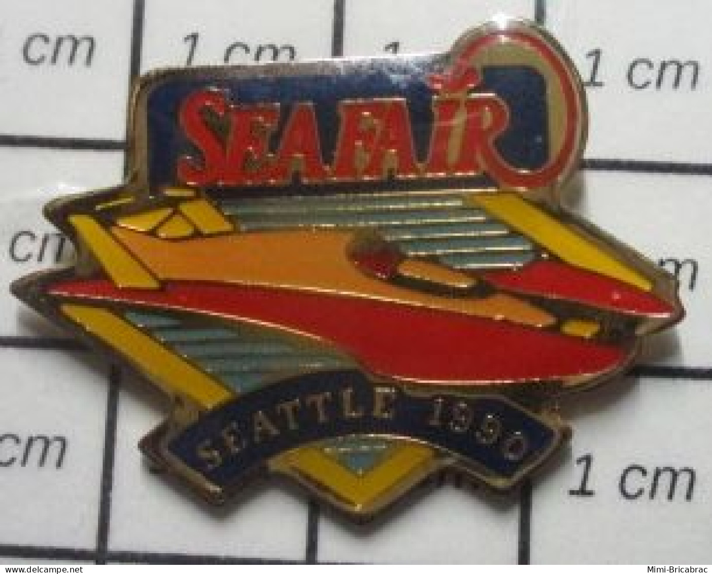 1616B  Pins Pin's / Rare & Belle Qualité BATEAUX / BATEAU HORS-BORD SEA-FAIR SEATTLE 1990 - Schiffahrt