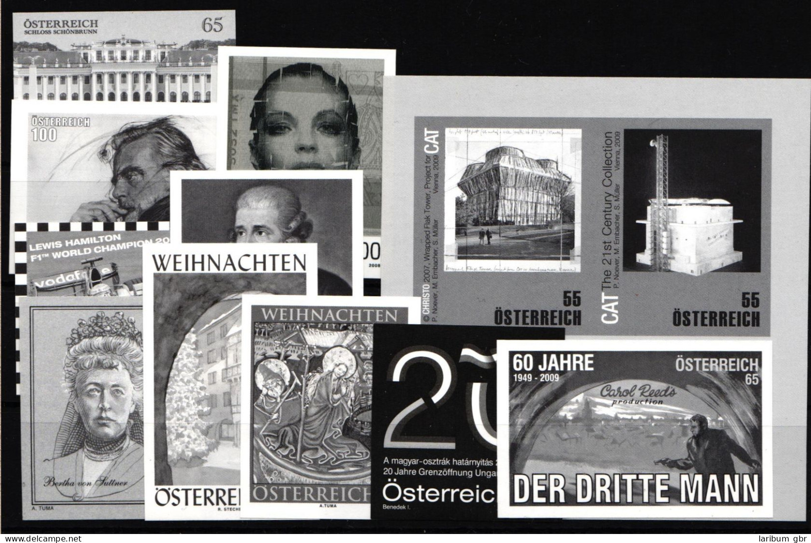 Österreich Lot Schwarzdrucke Postfrisch #IA698 - Verzamelingen